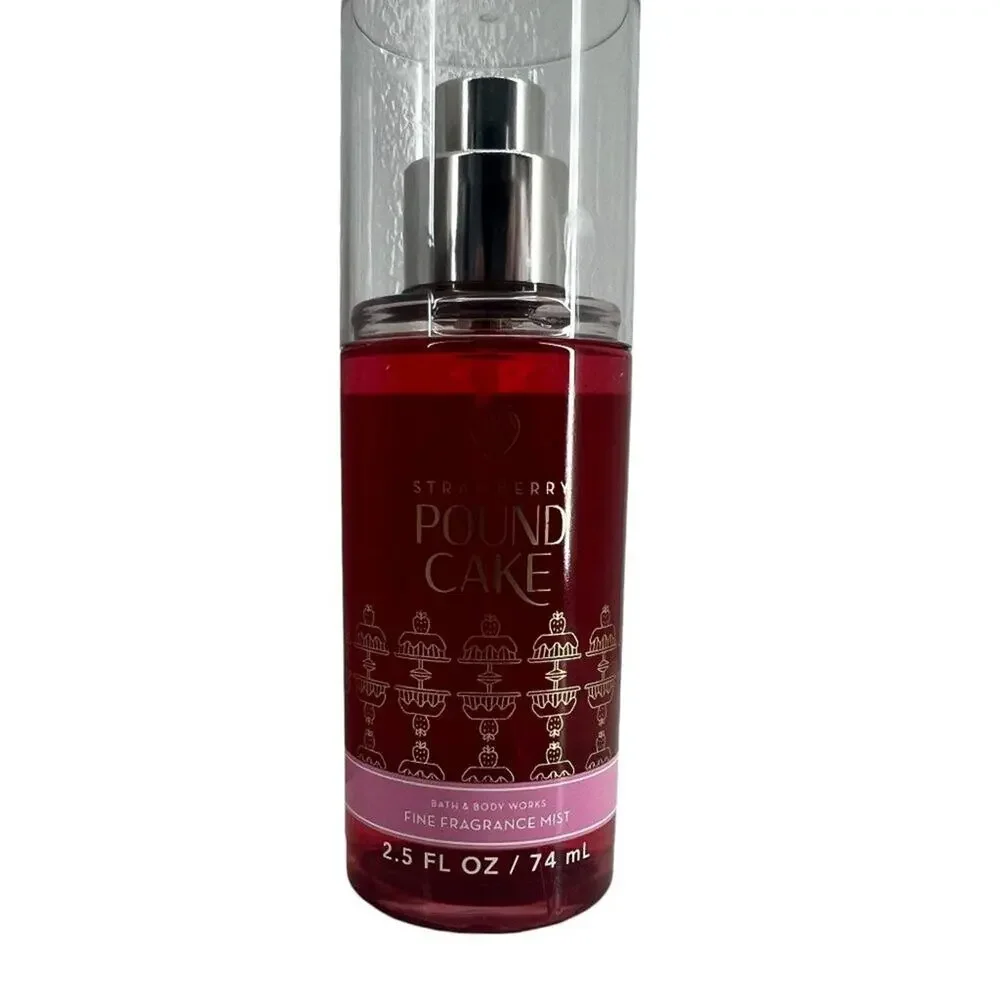 Bath and Body Strawberry Pound Cake Gift Set Shower Gel Mist Body Lotion